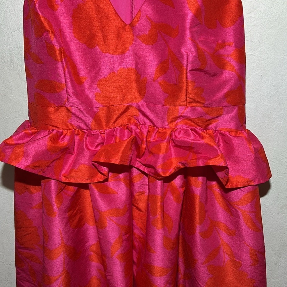 Kate Spade X Target Classic Rose Peplum Midi Dress  Size 12 NWOT - Picture 7 of 9